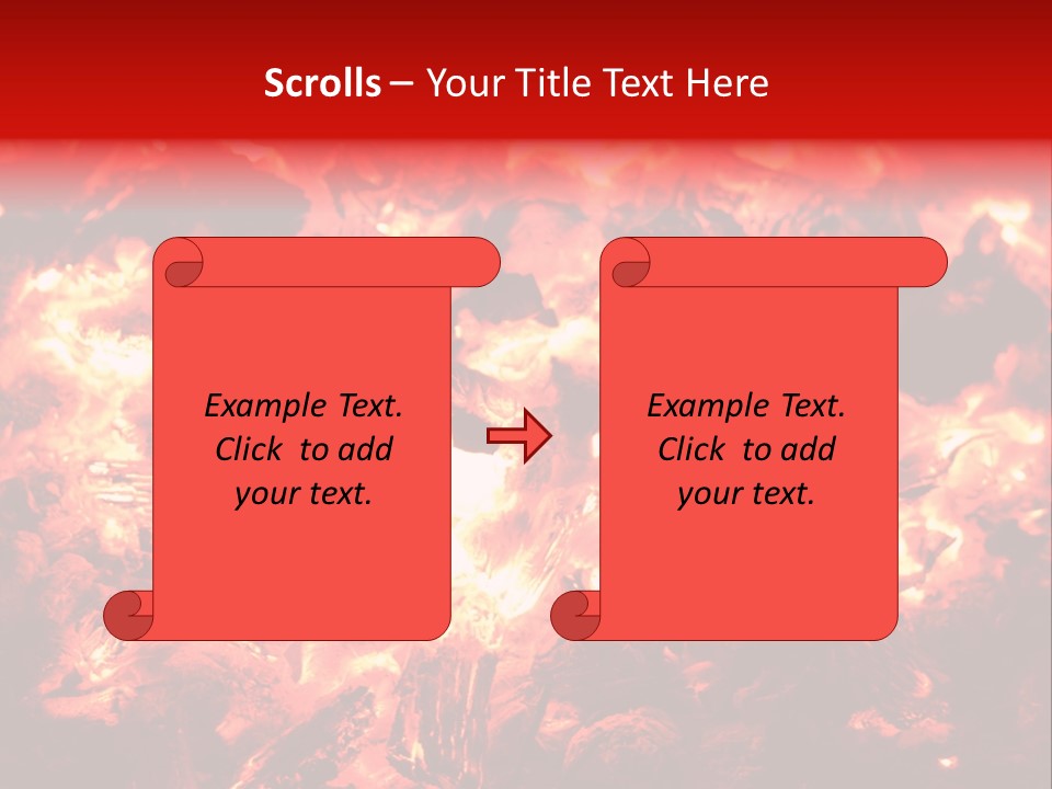 Burning Cinder Embers PowerPoint Template
