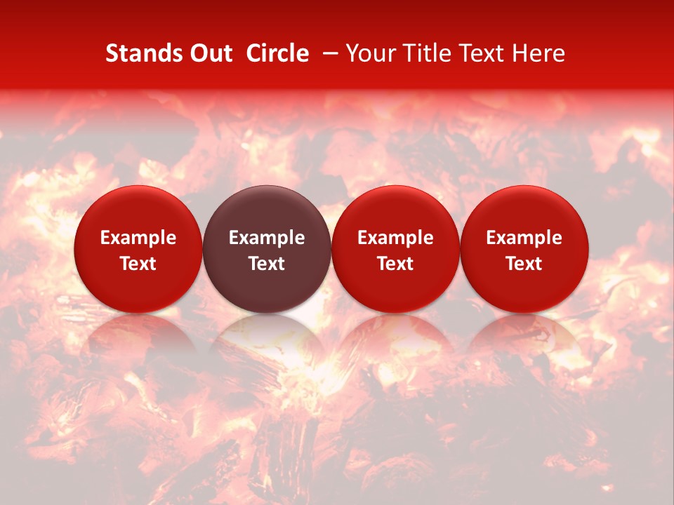Burning Cinder Embers PowerPoint Template