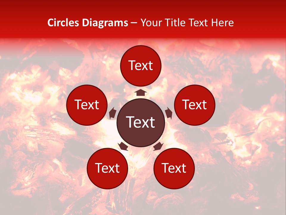 Burning Cinder Embers PowerPoint Template