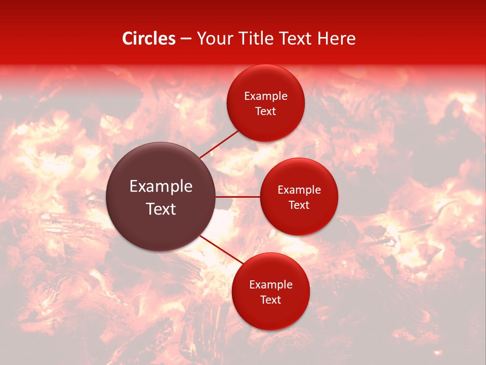 Burning Cinder Embers PowerPoint Template