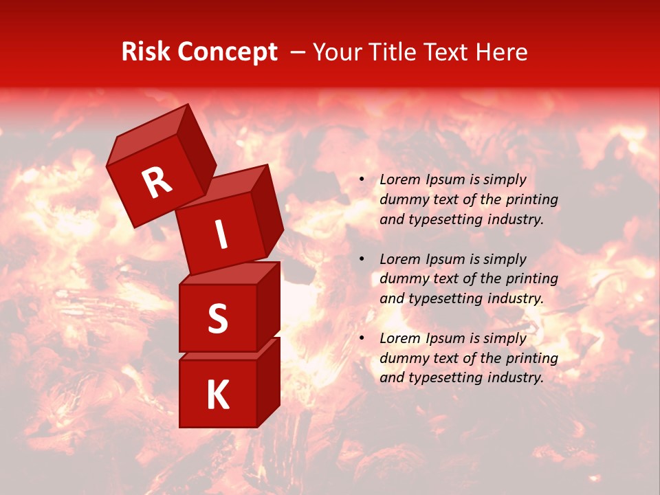 Burning Cinder Embers PowerPoint Template
