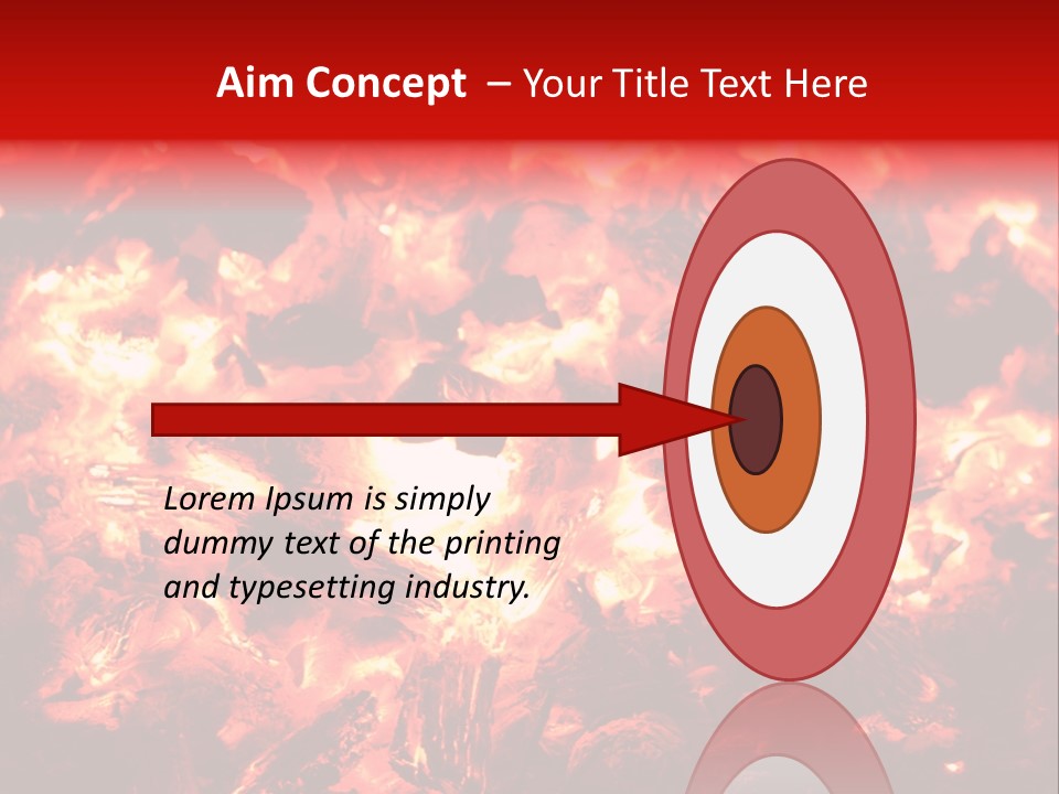 Burning Cinder Embers PowerPoint Template