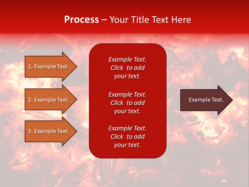 Burning Cinder Embers PowerPoint Template