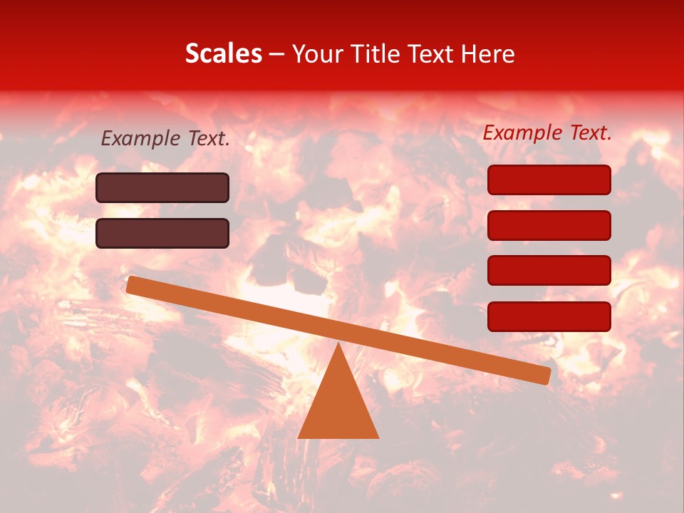 Burning Cinder Embers PowerPoint Template