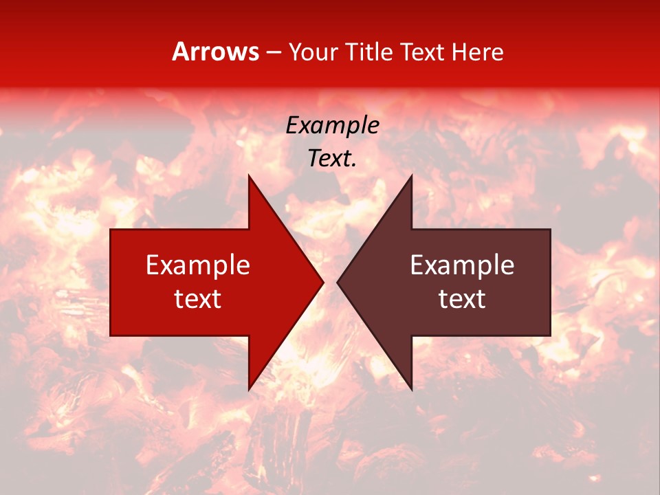 Burning Cinder Embers PowerPoint Template