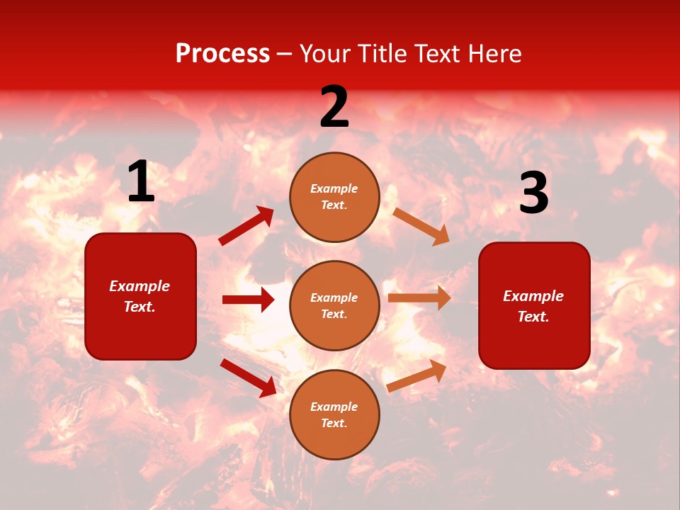 Burning Cinder Embers PowerPoint Template