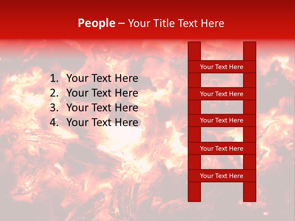 Burning Cinder Embers PowerPoint Template