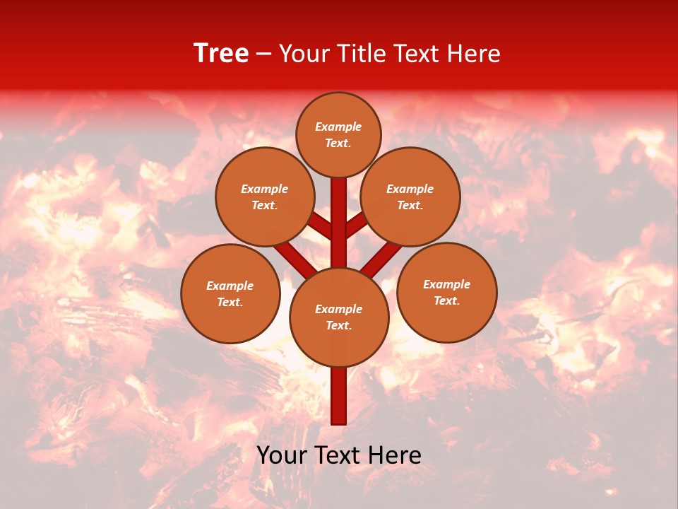 Burning Cinder Embers PowerPoint Template