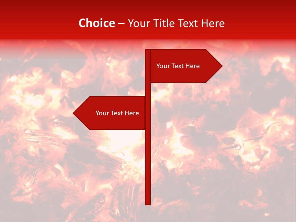 Burning Cinder Embers PowerPoint Template