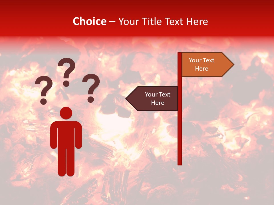 Burning Cinder Embers PowerPoint Template