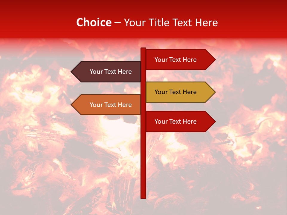 Burning Cinder Embers PowerPoint Template