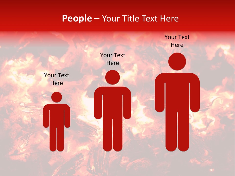 Burning Cinder Embers PowerPoint Template