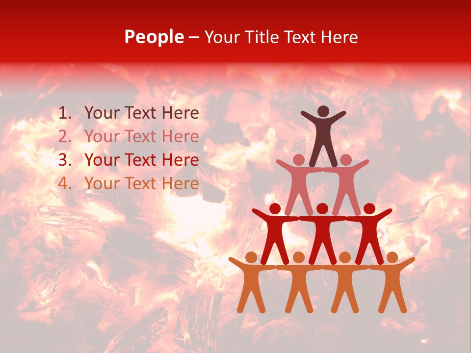 Burning Cinder Embers PowerPoint Template
