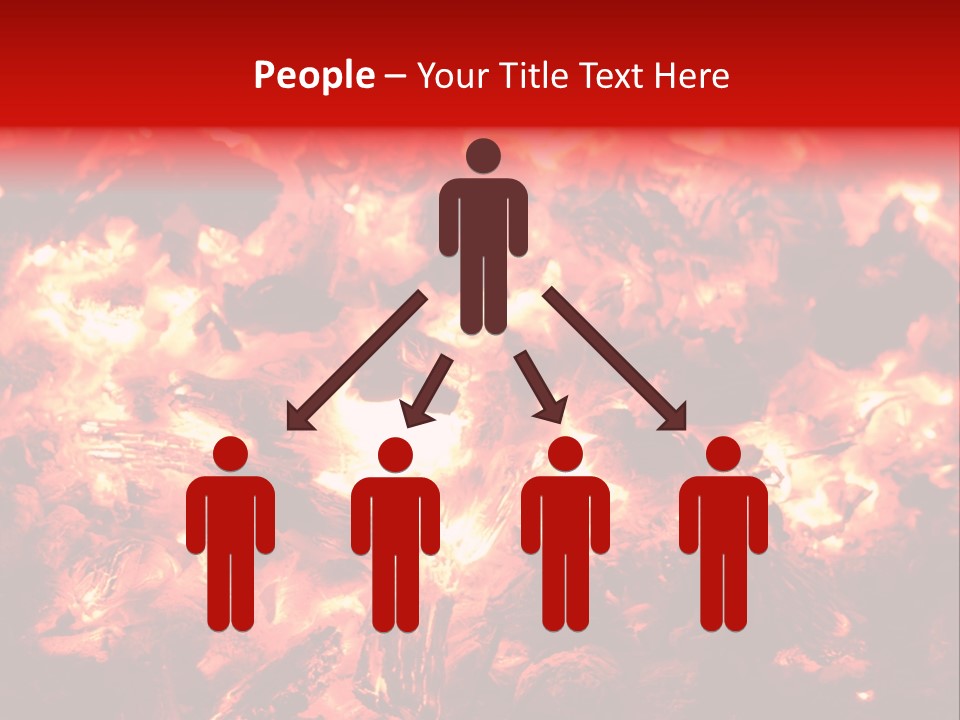 Burning Cinder Embers PowerPoint Template