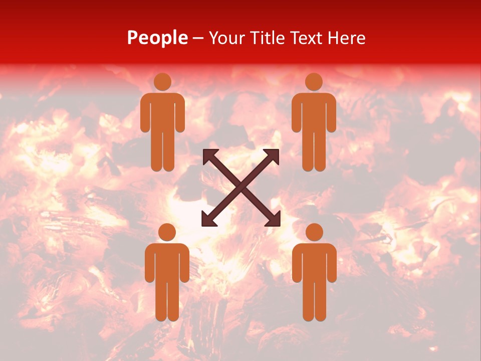 Burning Cinder Embers PowerPoint Template