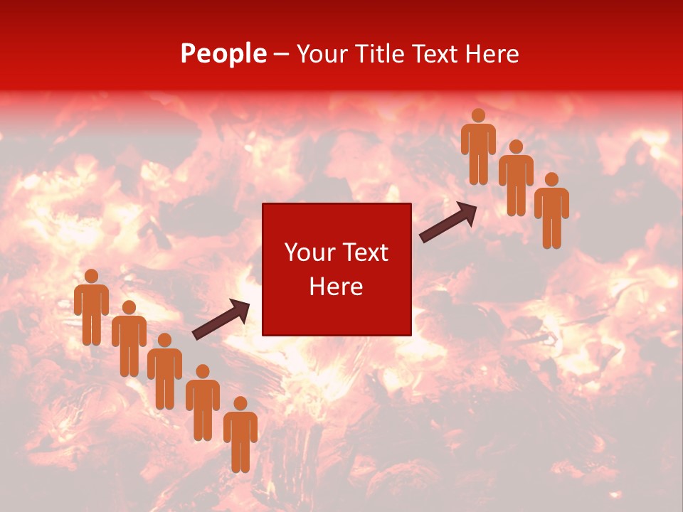 Burning Cinder Embers PowerPoint Template