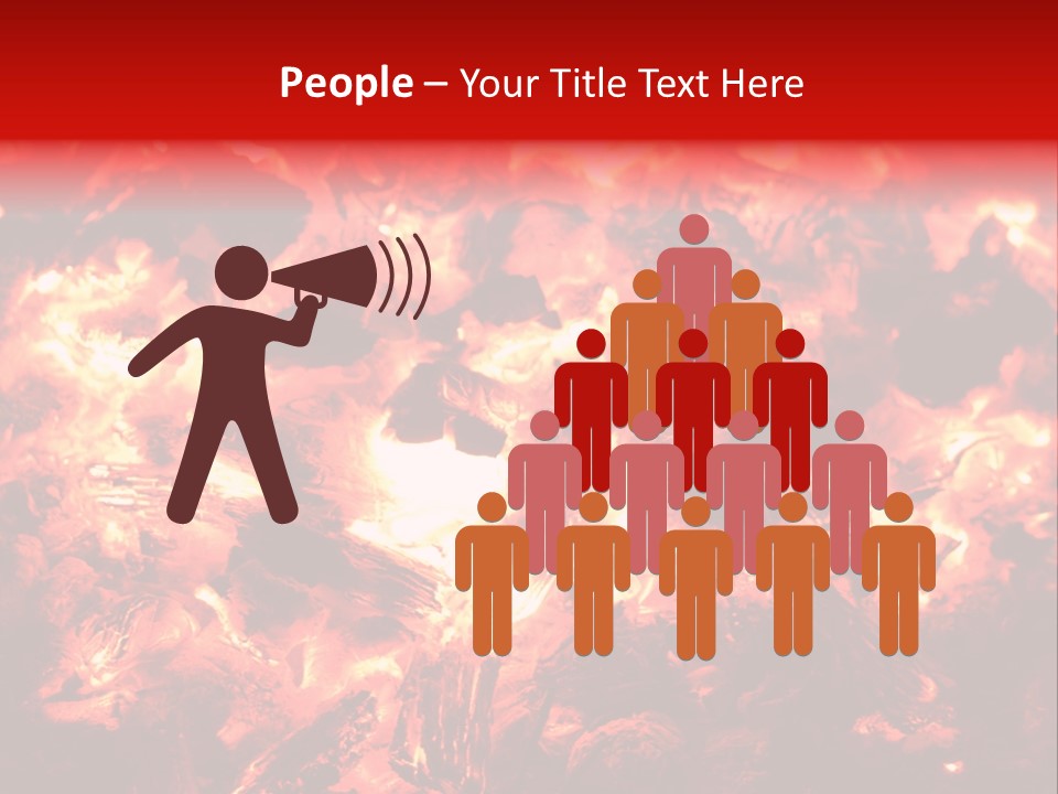 Burning Cinder Embers PowerPoint Template