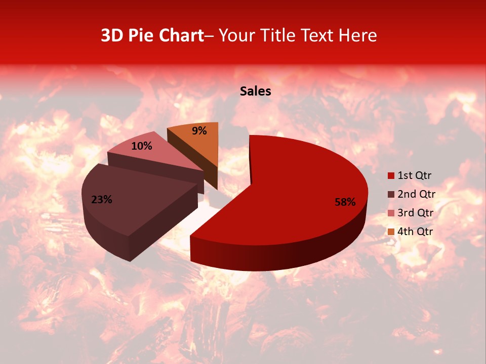 Burning Cinder Embers PowerPoint Template