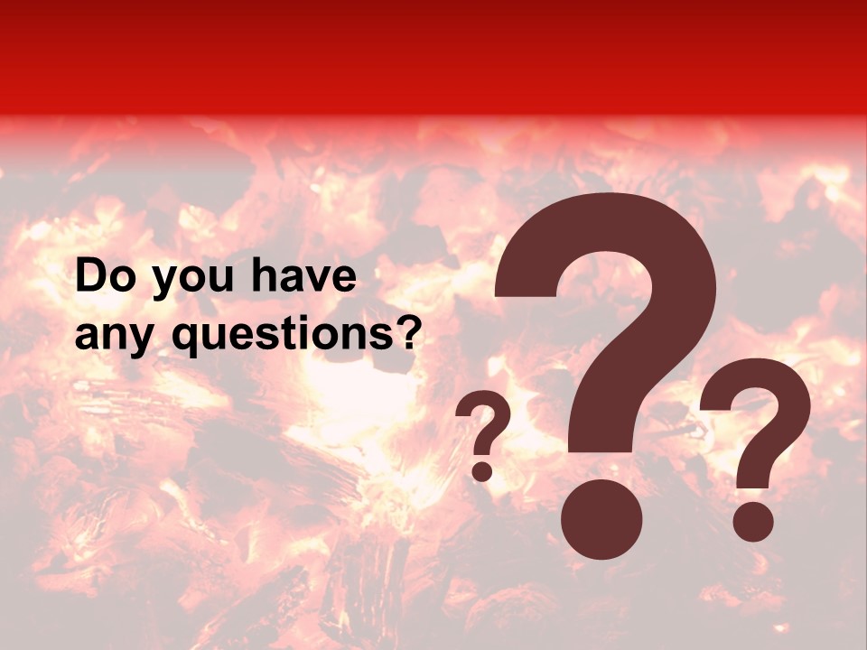 Burning Cinder Embers PowerPoint Template