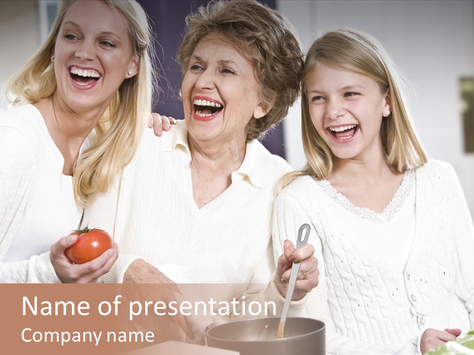 S Three Grandmother PowerPoint Template