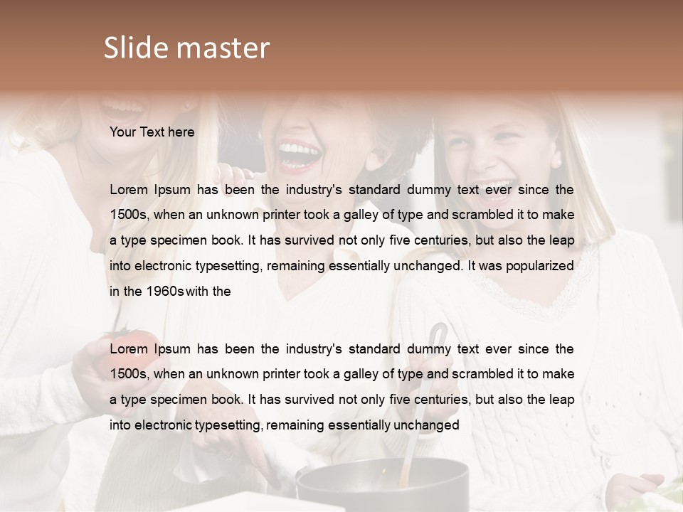 S Three Grandmother PowerPoint Template