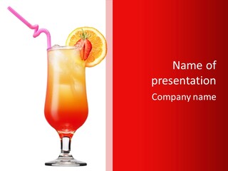 Decoration Liquid Cocktail PowerPoint Template