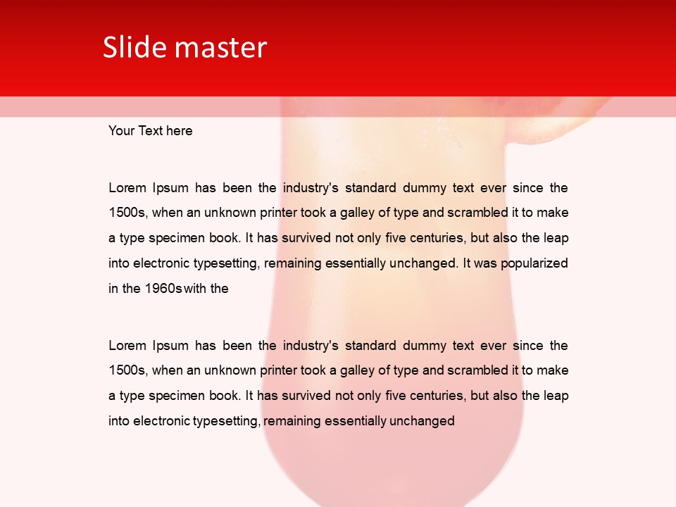 Decoration Liquid Cocktail PowerPoint Template