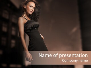 Elegance Dress Portrait PowerPoint Template