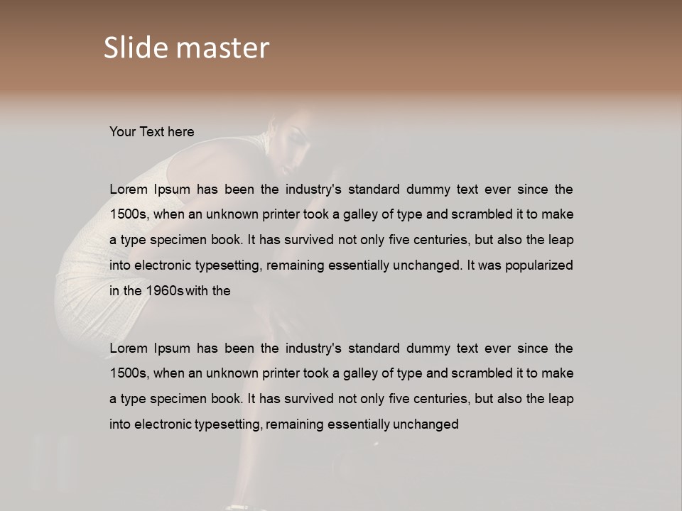 Posing Hands Portrait PowerPoint Template