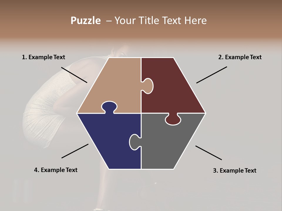 Posing Hands Portrait PowerPoint Template