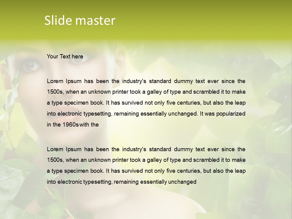 Care Herbal Environmental PowerPoint Template