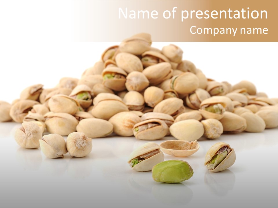 Peeled Nut Isolated PowerPoint Template