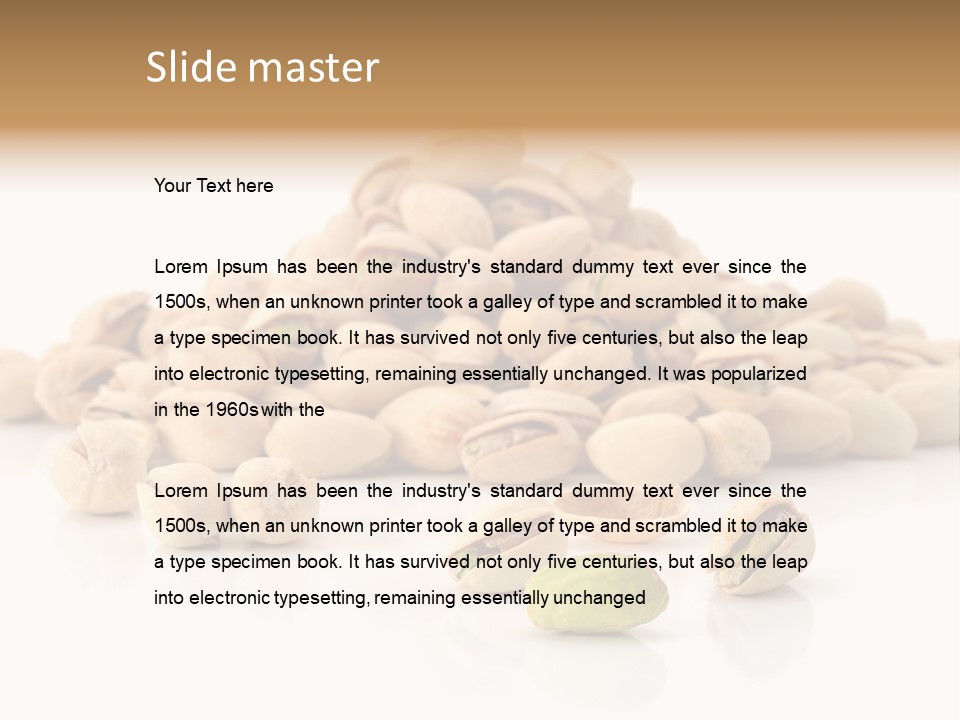 Peeled Nut Isolated PowerPoint Template
