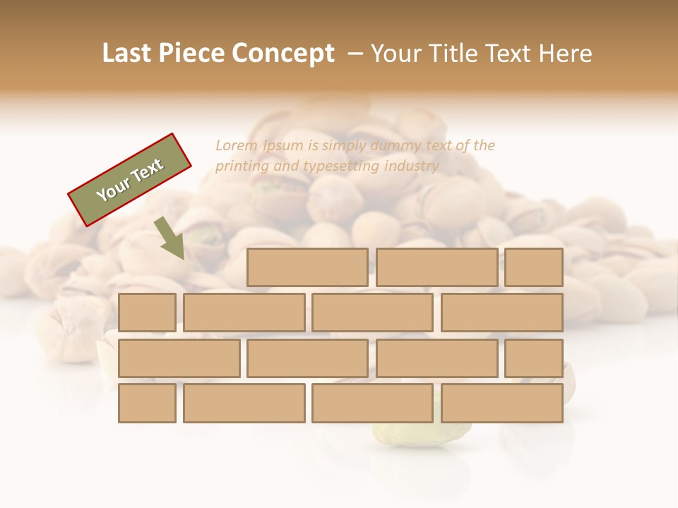Peeled Nut Isolated PowerPoint Template