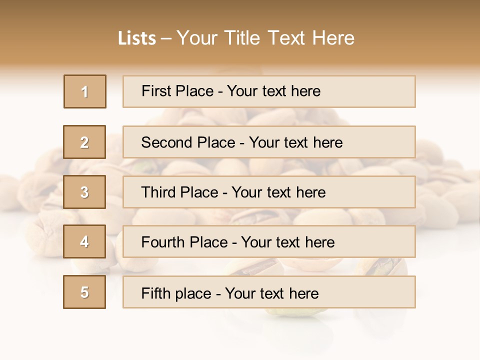 Peeled Nut Isolated PowerPoint Template