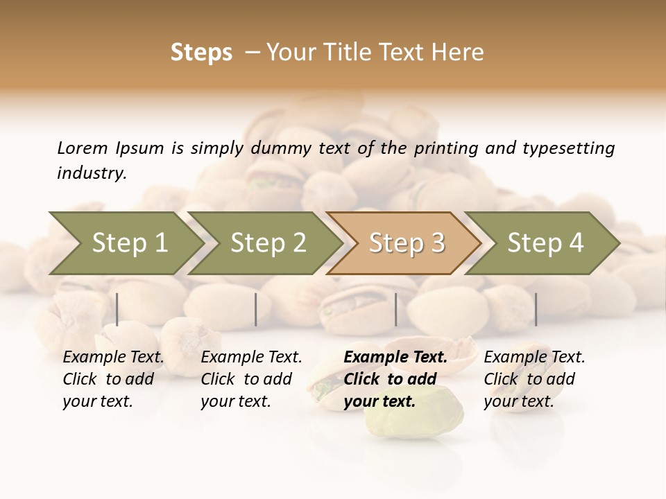 Peeled Nut Isolated PowerPoint Template