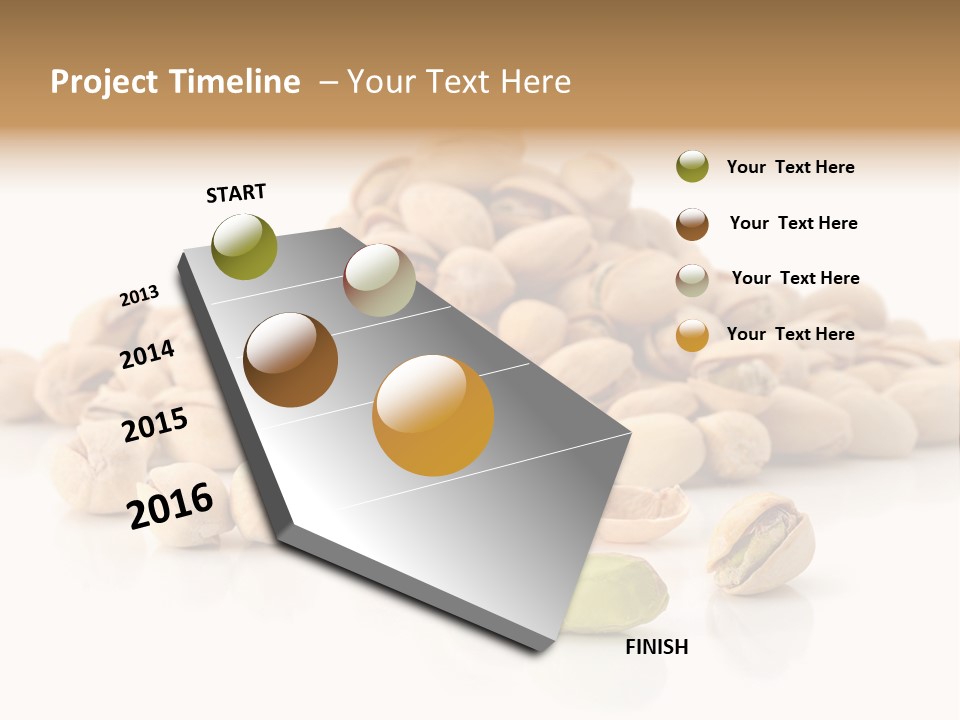 Peeled Nut Isolated PowerPoint Template