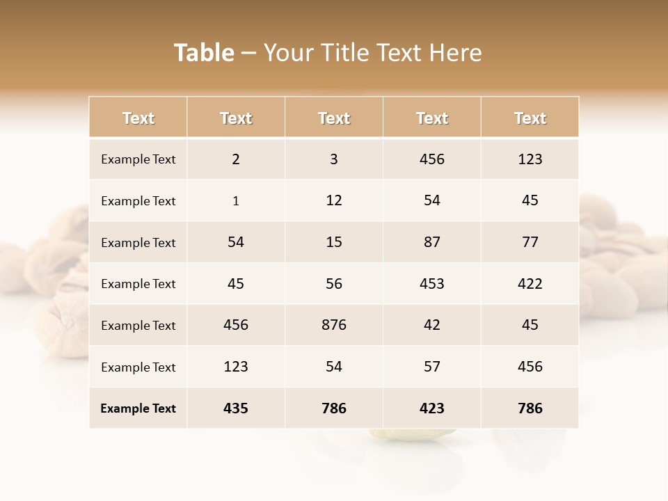 Peeled Nut Isolated PowerPoint Template