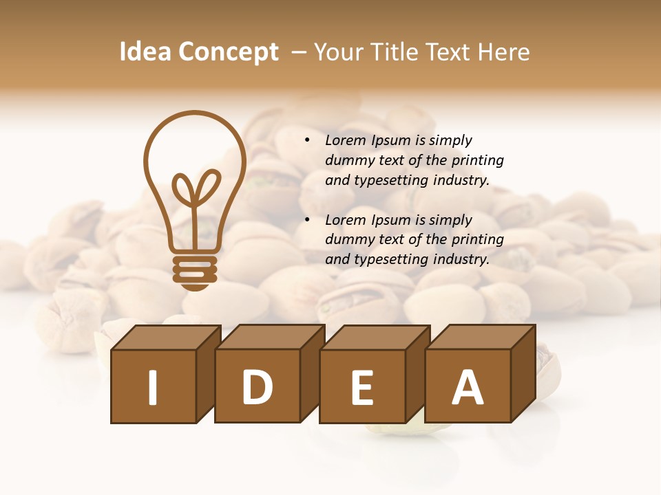 Peeled Nut Isolated PowerPoint Template