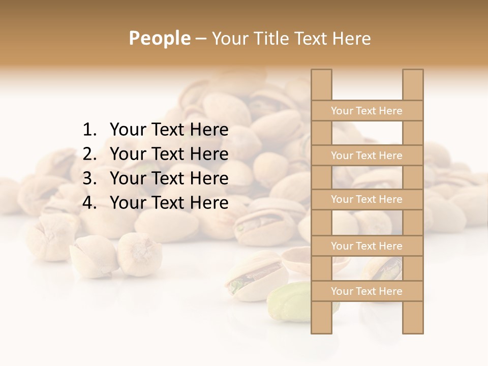 Peeled Nut Isolated PowerPoint Template