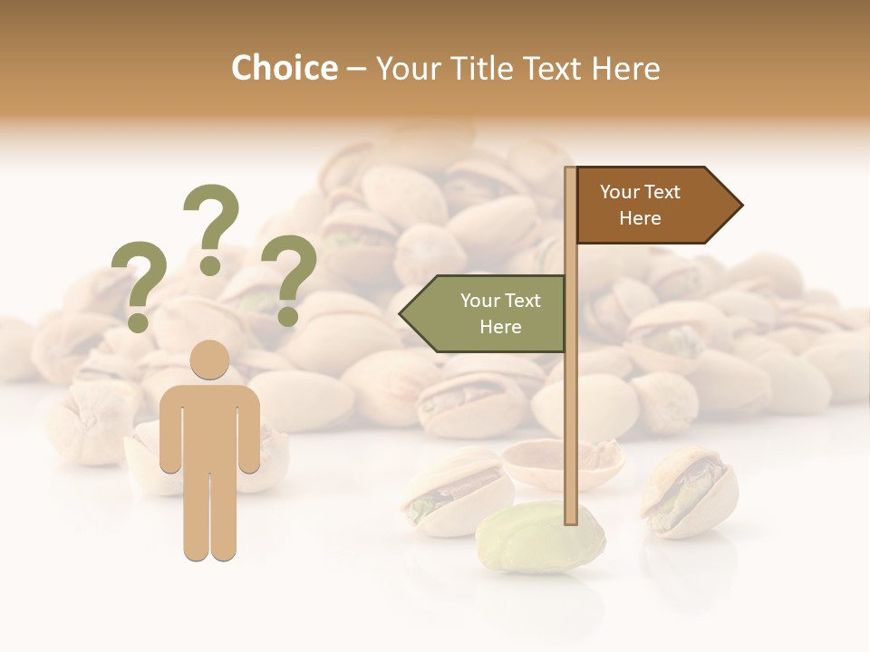 Peeled Nut Isolated PowerPoint Template