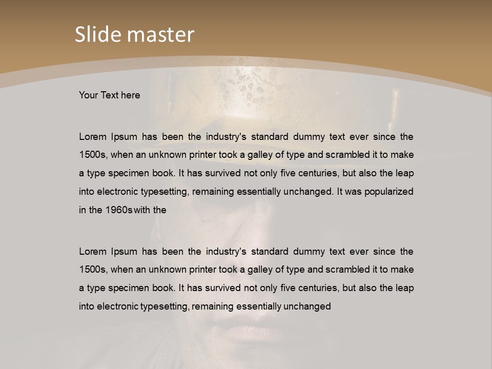 Part Men Miner PowerPoint Template