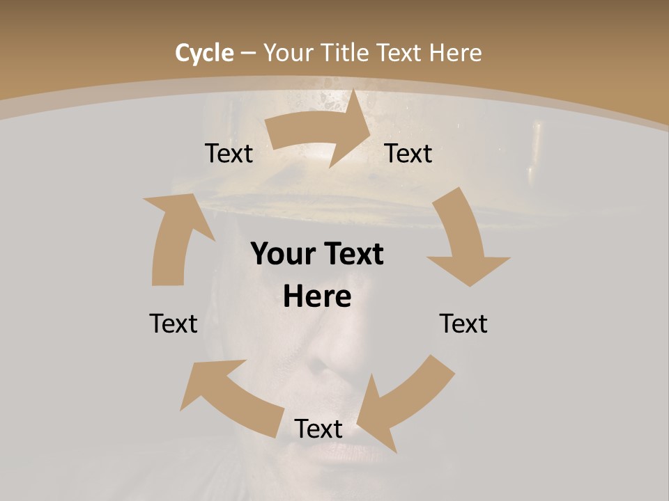 Part Men Miner PowerPoint Template