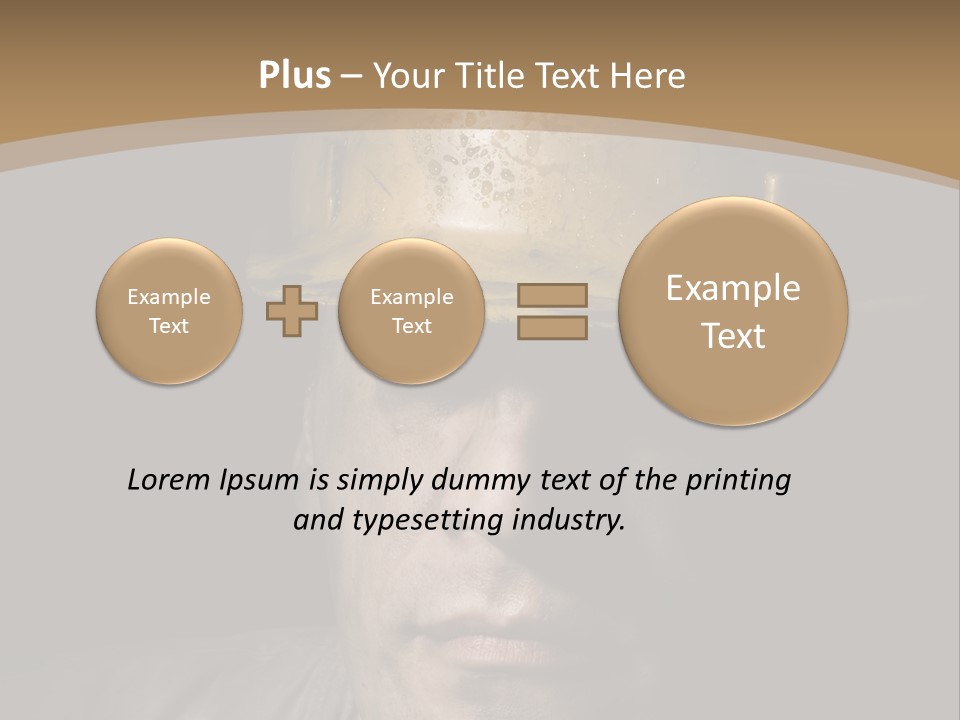 Part Men Miner PowerPoint Template