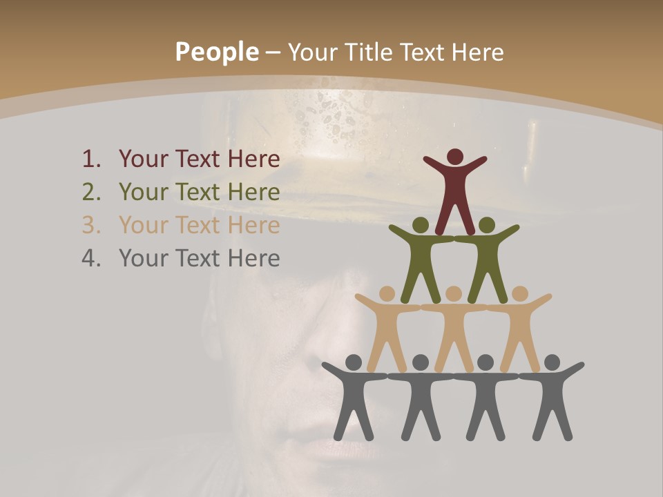 Part Men Miner PowerPoint Template