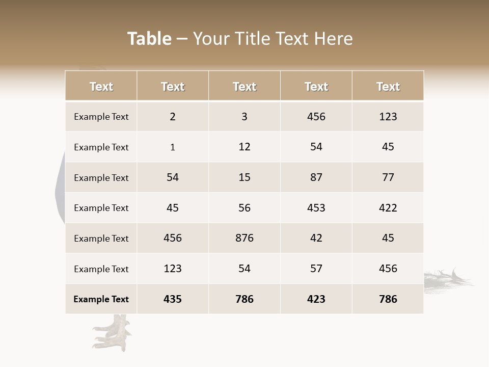 No People Bird Behavior PowerPoint Template