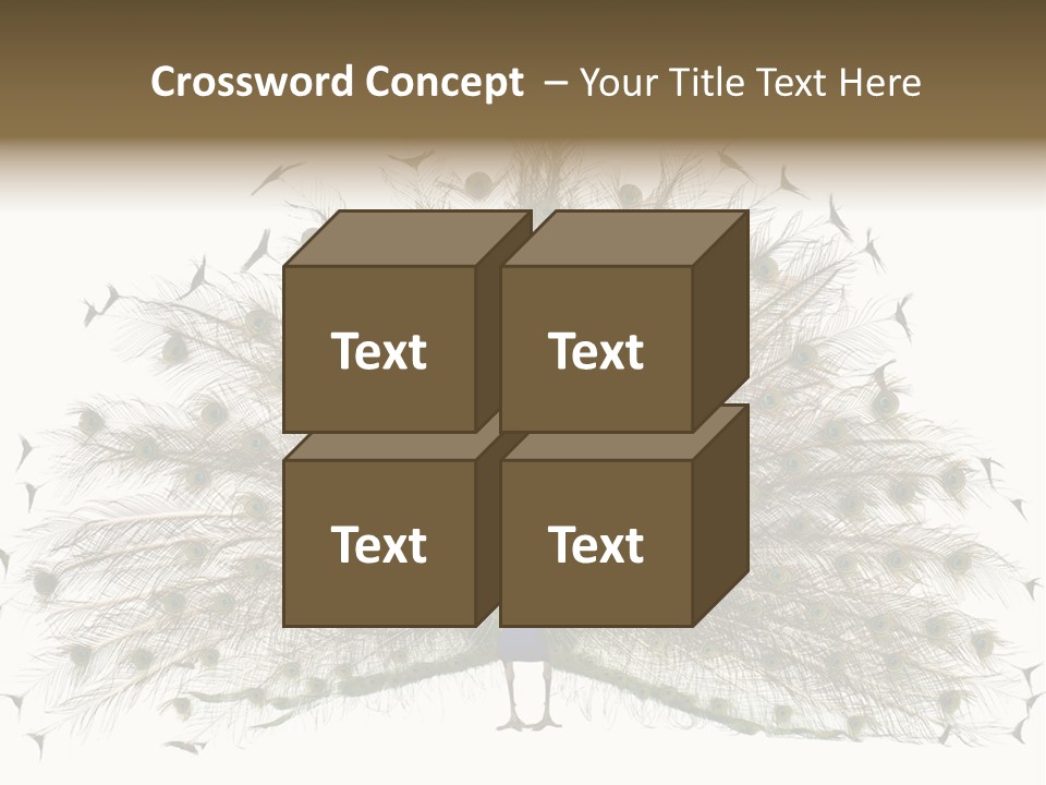 Blue Indoors Peafowl PowerPoint Template