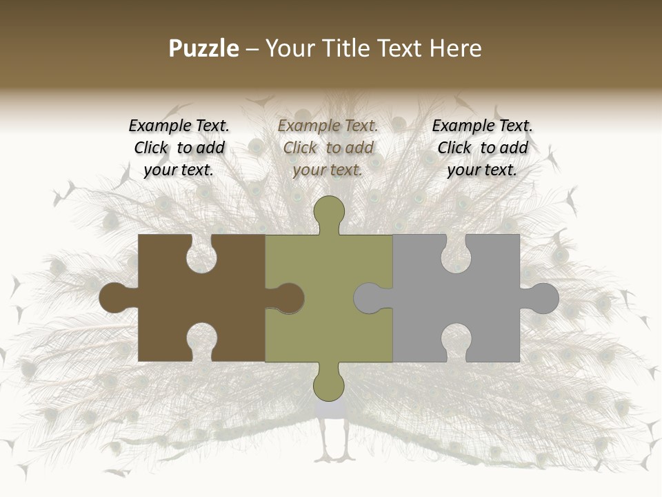 Blue Indoors Peafowl PowerPoint Template