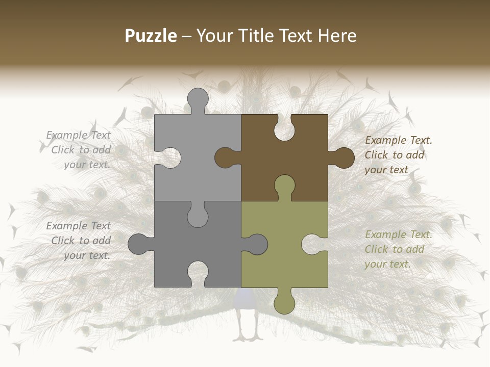 Blue Indoors Peafowl PowerPoint Template