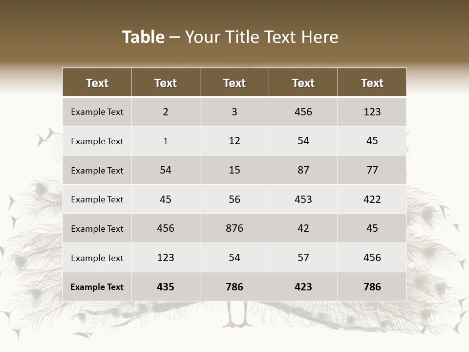 Blue Indoors Peafowl PowerPoint Template